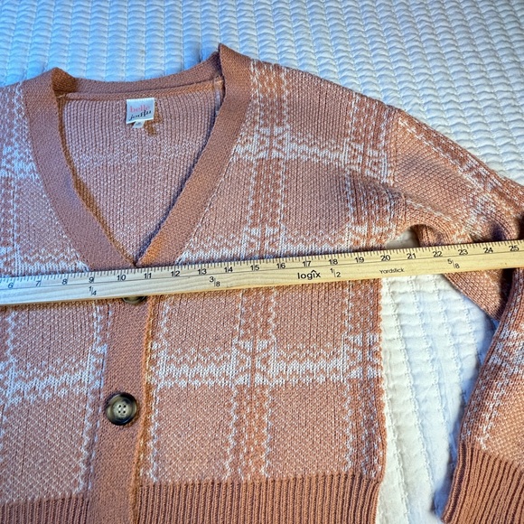 Belle du Jour Pink Plaid Cropped Cardigan – Women's M AcademiaPreppy Cottagecore - Picture 5 of 7
